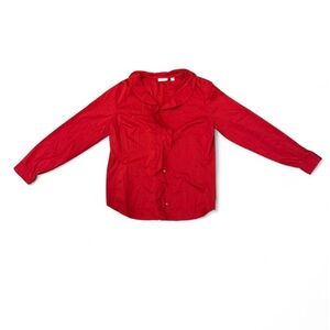 New York & Company Vibrant Red Blouse